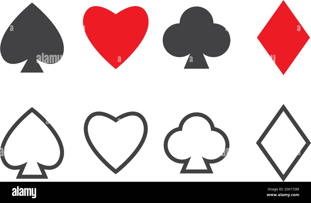 Set of Playing card icon vector Stock Vector Image & Art - Alamy