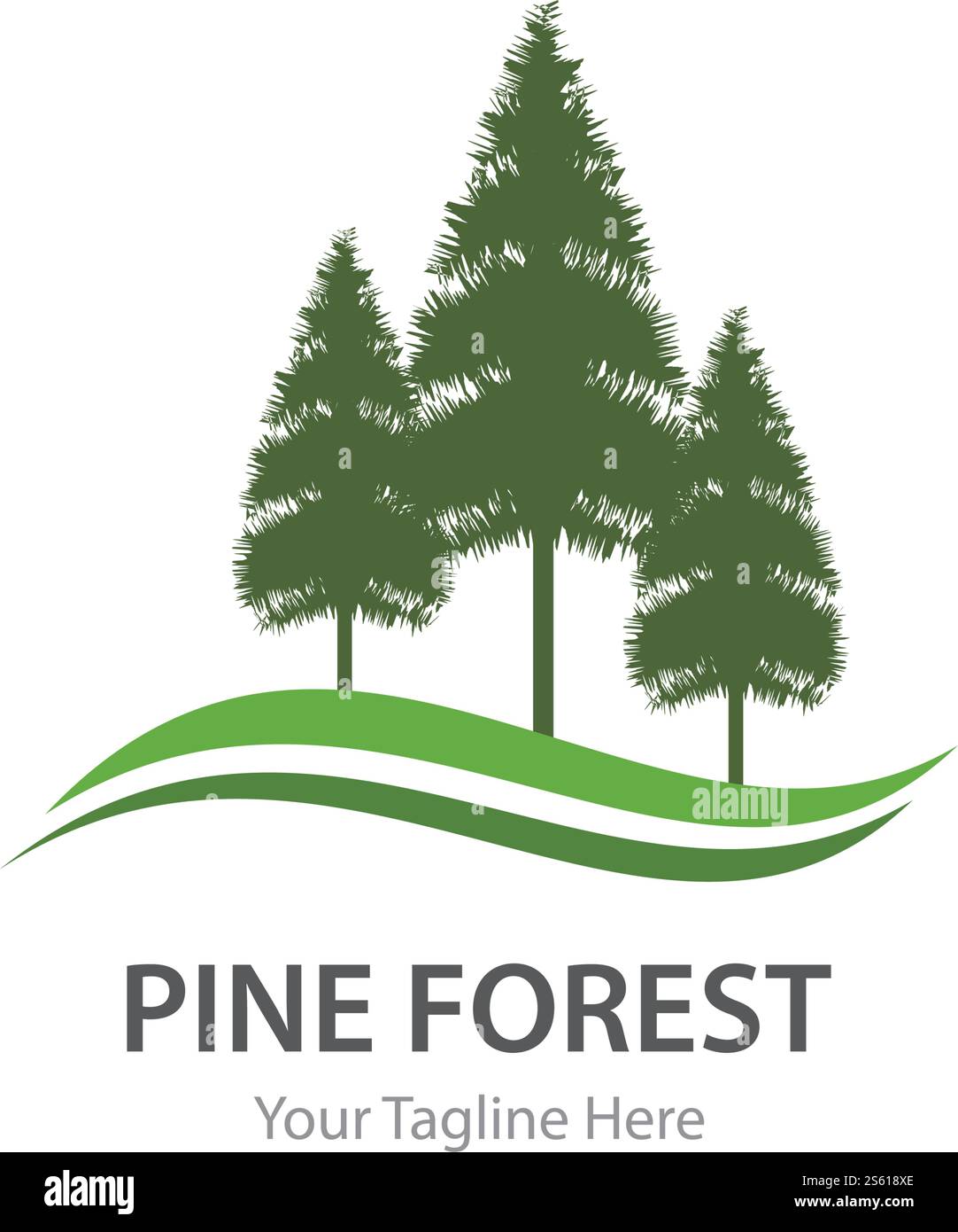 Pine tree logo ilustration vector design Stock Vector Image & Art - Alamy