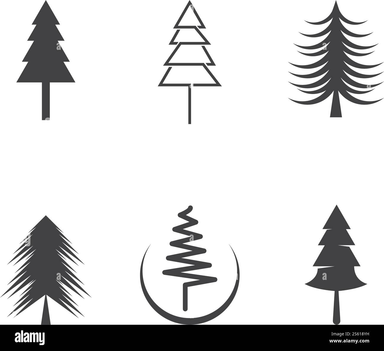 Pine tree logo ilustration vector design Stock Vector Image & Art - Alamy
