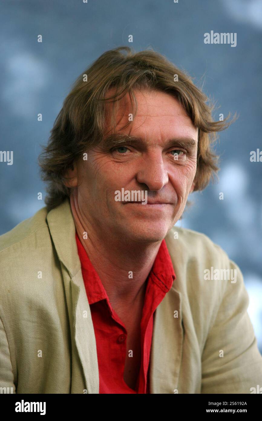 Controversial British author of books for teenagers, Melvin Burgess, is pictured at the Edinburgh International Book Festival prior to talking about his work. The Edinburgh International Book Festival is the world's largest literary event, with over 500 authors from across the world participating each year and ran from 13-29 August. Edinburgh was named the world's first UNESCO City of Literature in 2004. Stock Photo