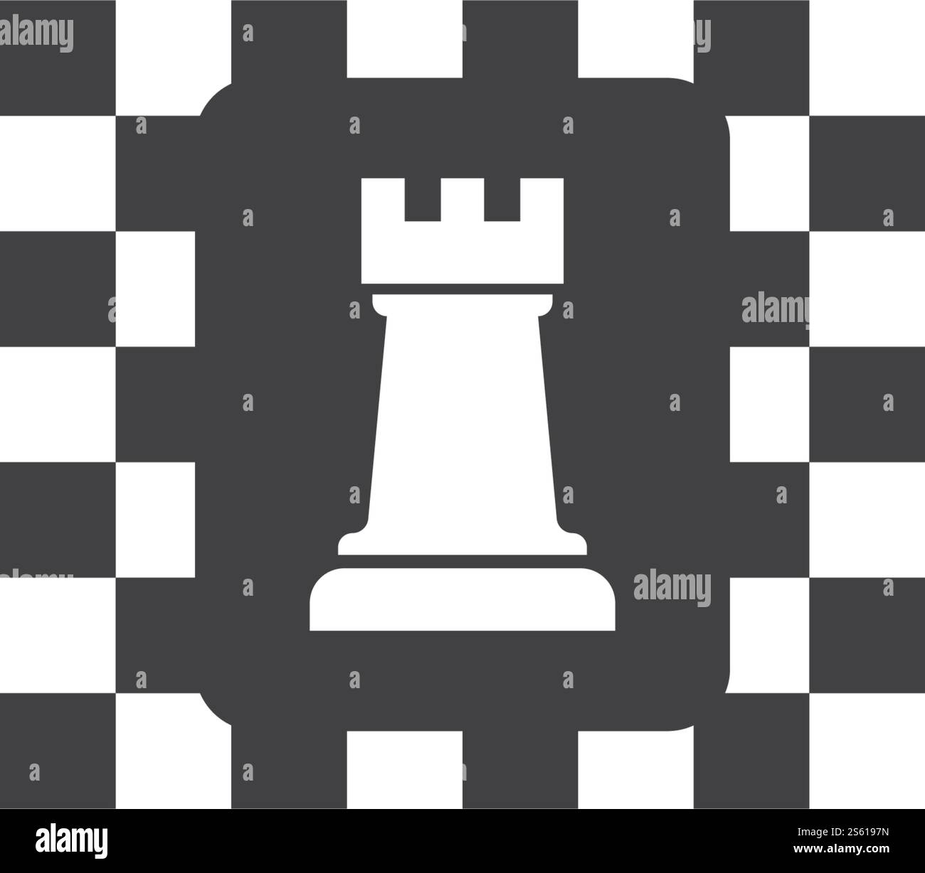 Chess logo icon ilustration vector template Stock Vector