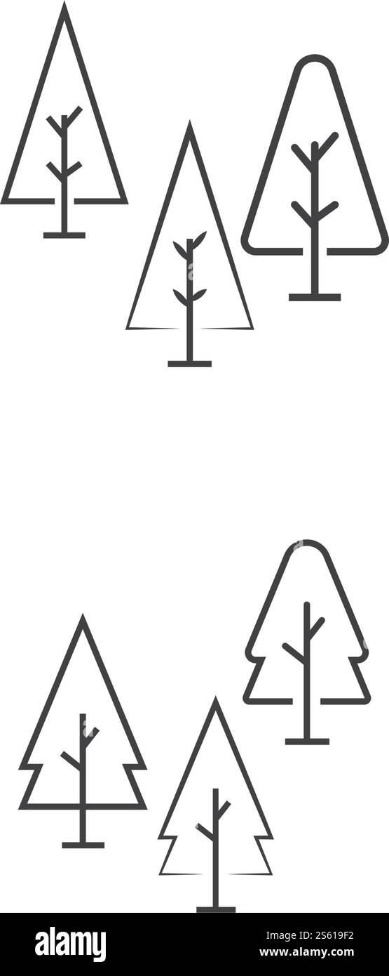 Tree Line Logo Template vector symbol nature Stock Vector Image & Art ...