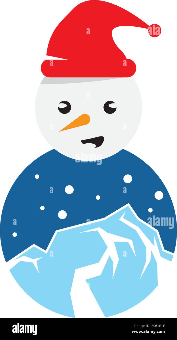 Snow man design illustration vector design Stock Vector Image & Art - Alamy