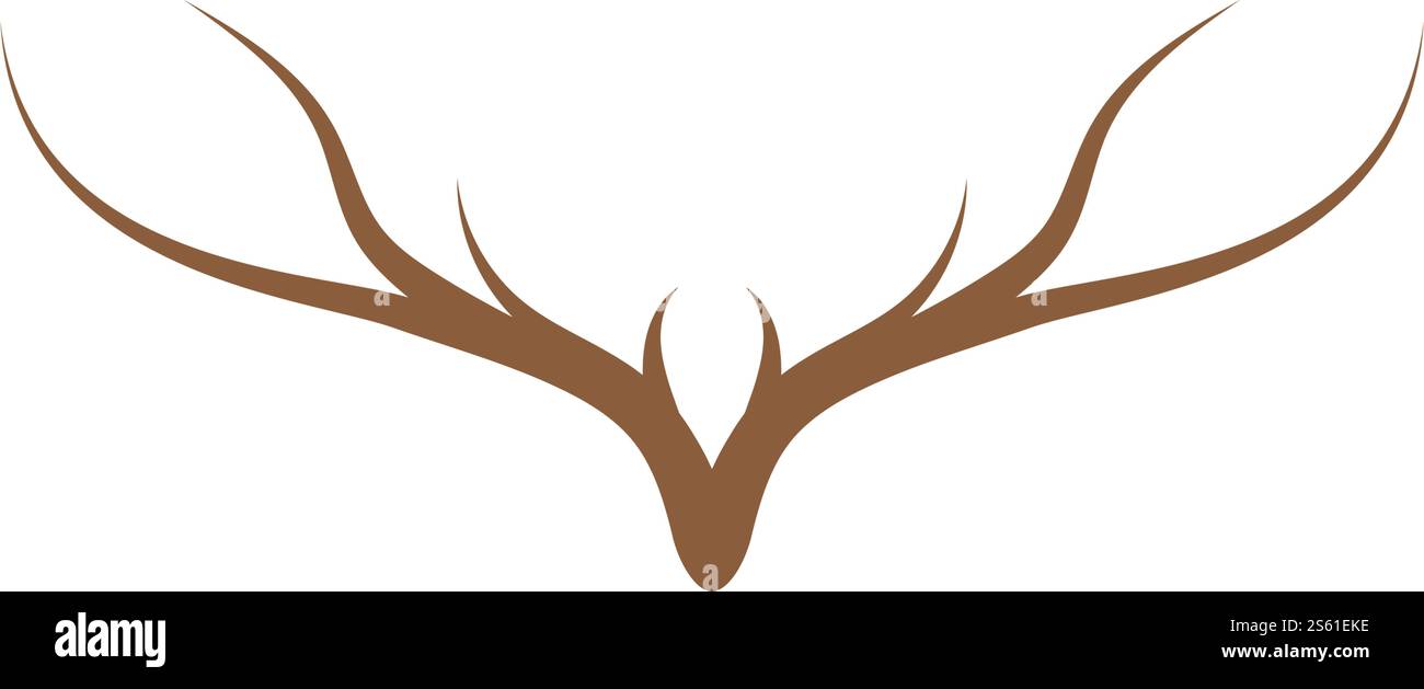 Deer antler ilustration logo vector template Stock Vector