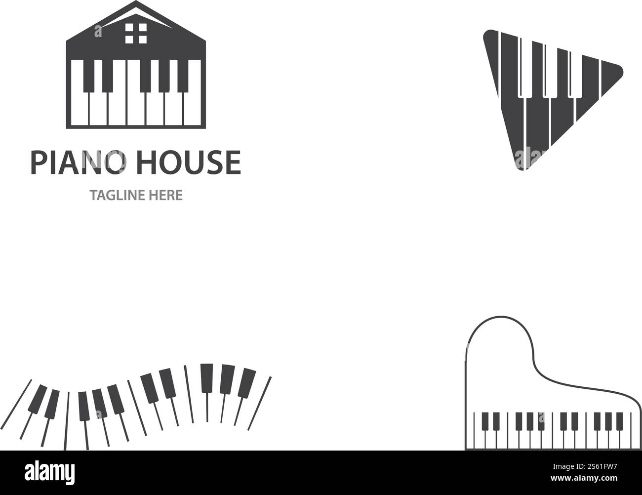 Piano logo icon vector ilustration template Stock Vector Image & Art ...