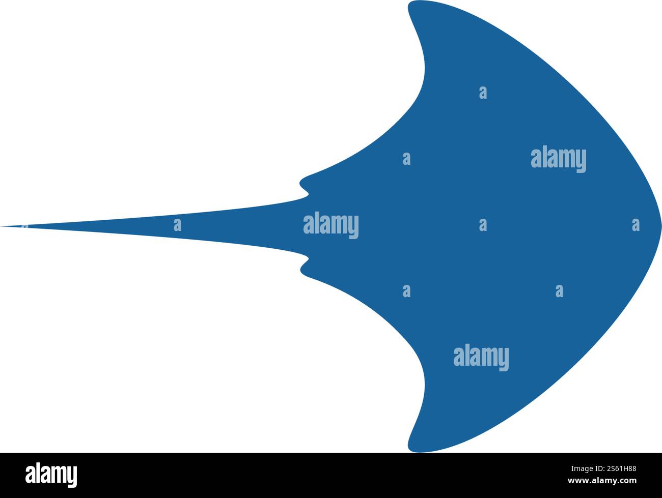 Stingray logo ilustration vector flat design template Stock Vector