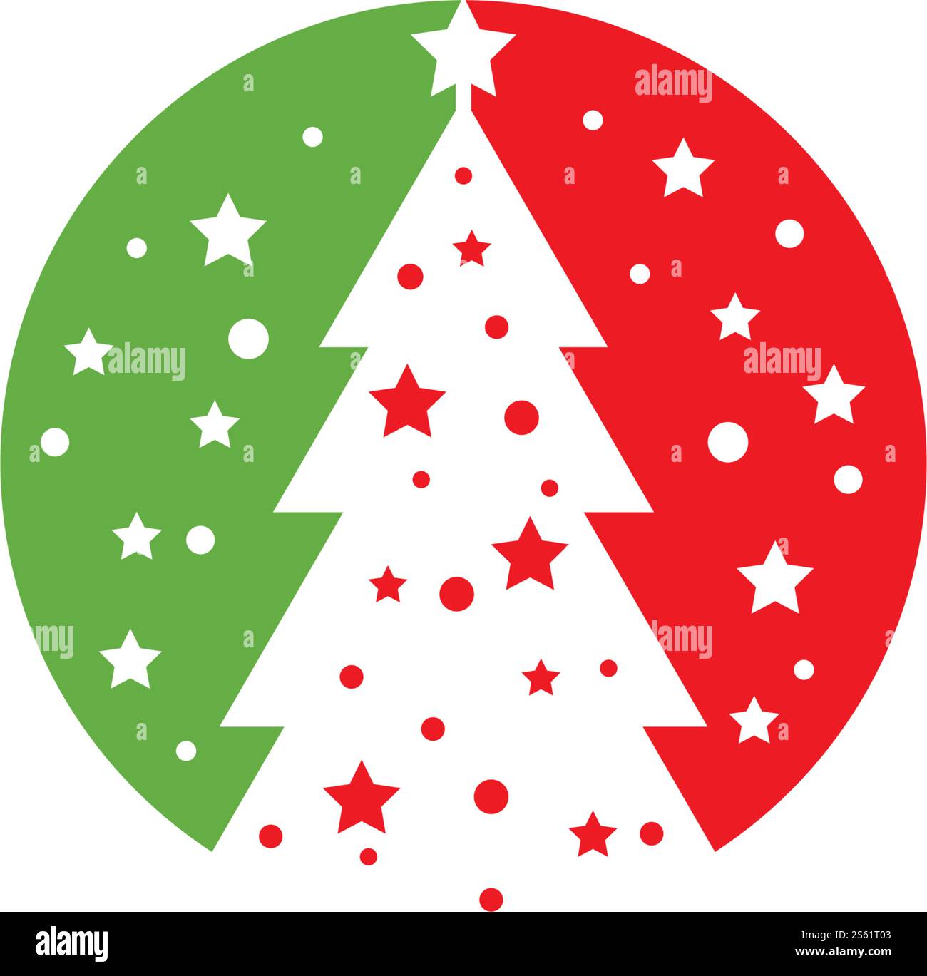 Christmas tree logo ilustration vector design Stock Vector