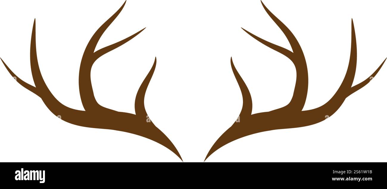 Deer antler ilustration logo vector template Stock Vector