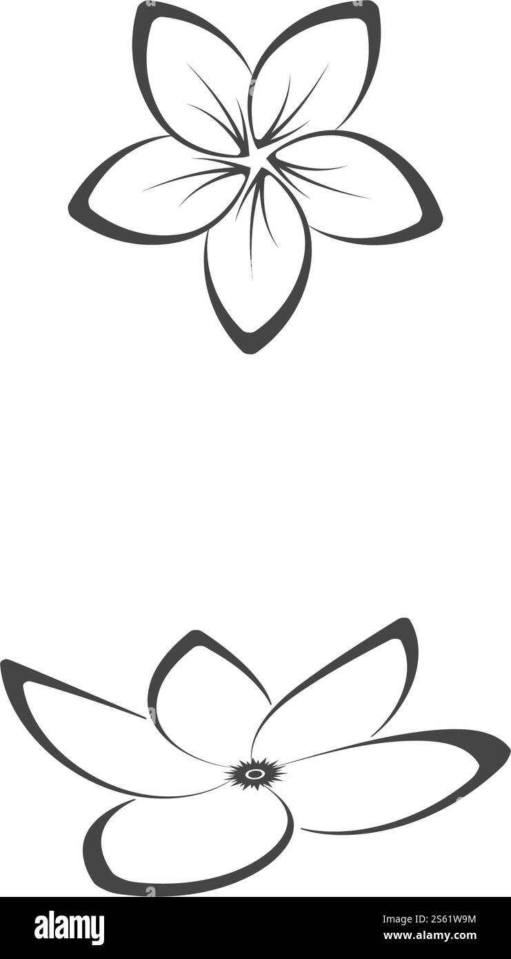 Beauty plumeria icon flowers design illustration Template Stock Vector Image &amp; Art - Alamy