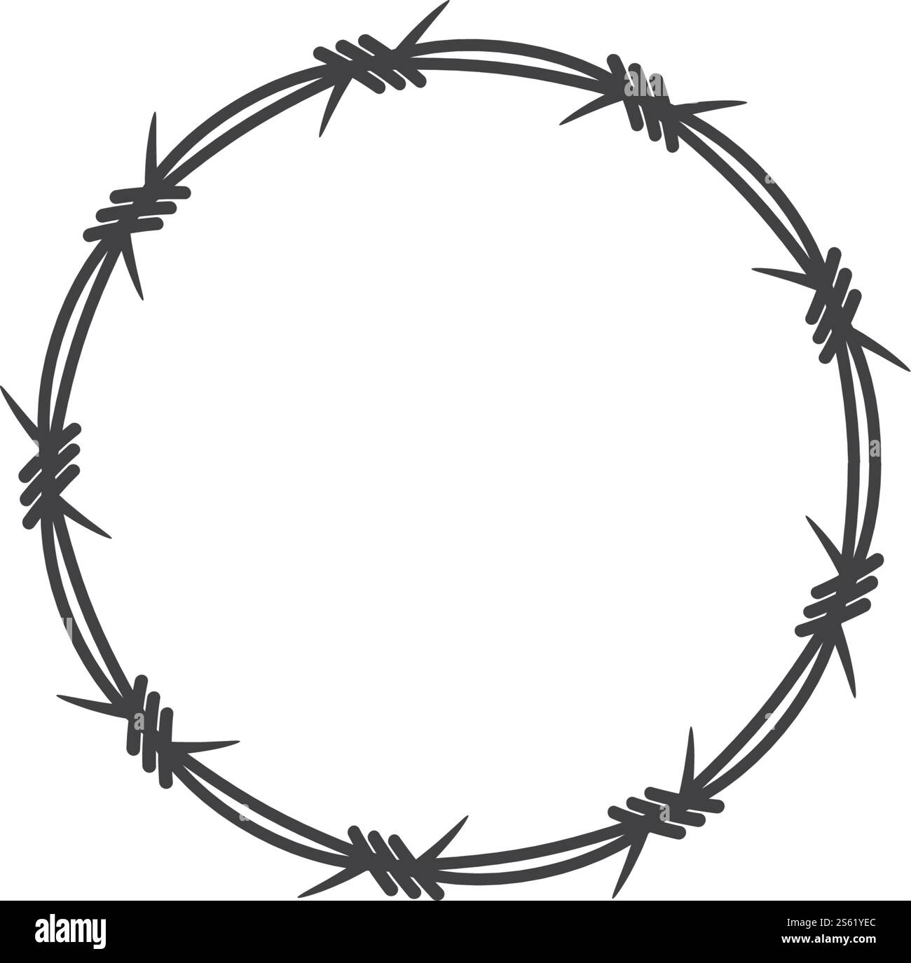 Barbed wire illustration vector flat design Stock Vector Image & Art ...