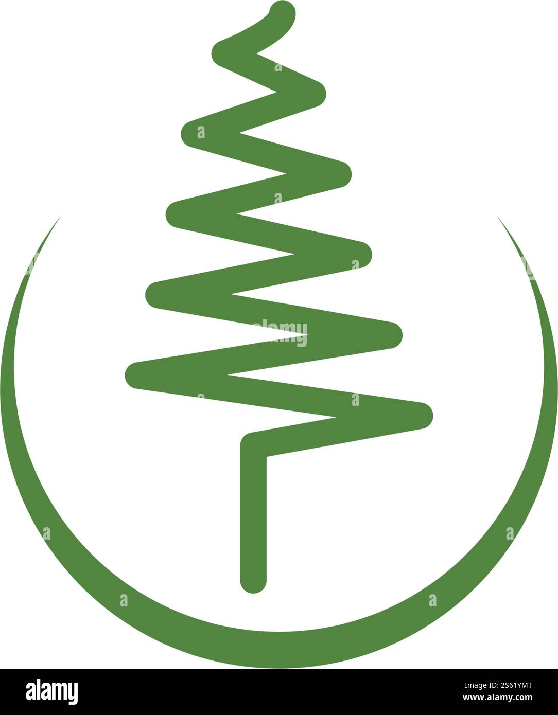 Christmas tree logo ilustration vector design Stock Vector
