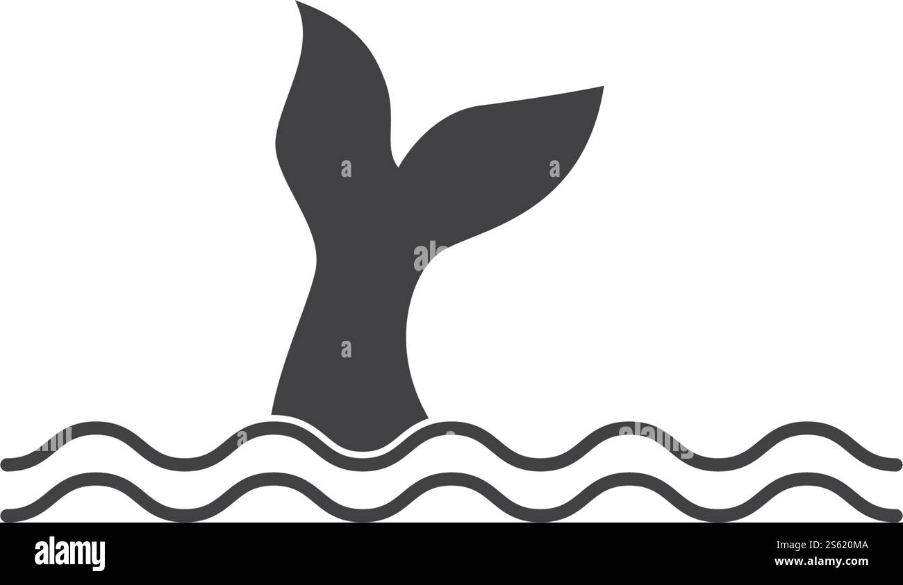 Whale logo illustration vector flat design Stock Vector Image & Art - Alamy