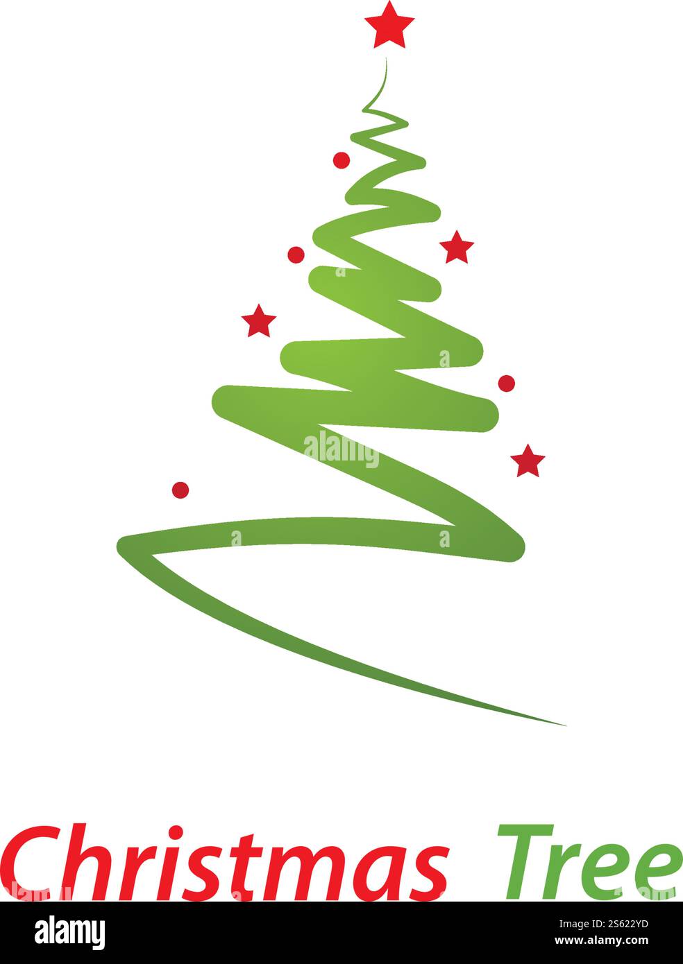 Christmas tree logo ilustration vector design Stock Vector