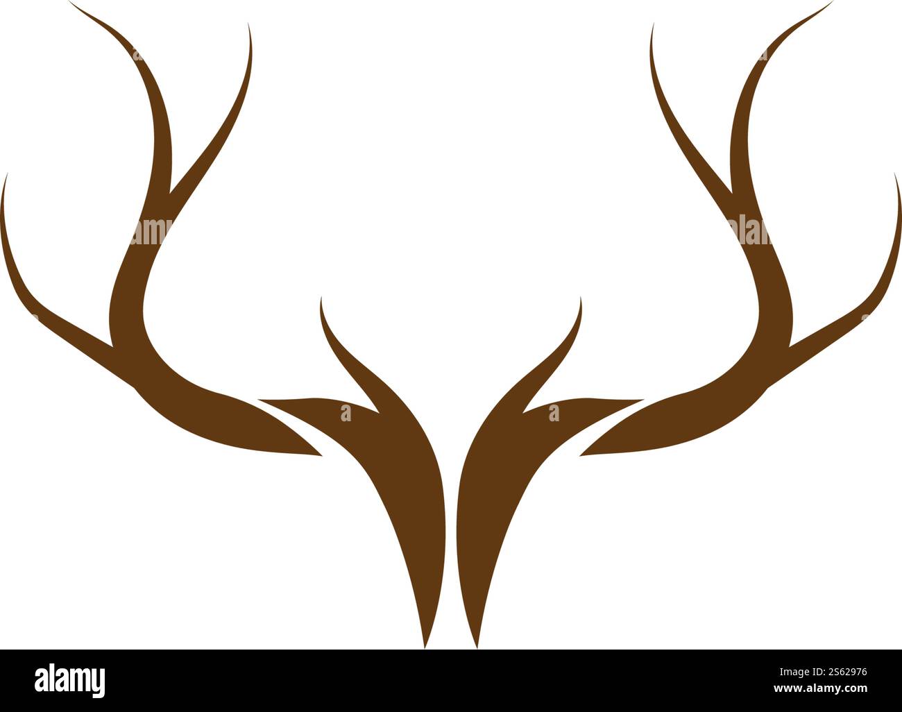 Deer antler ilustration logo vector template Stock Vector