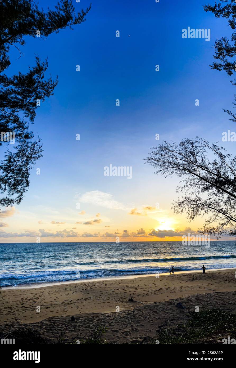Beach sunset in Phuket, Thailand - Smartphone Captured Stock Image