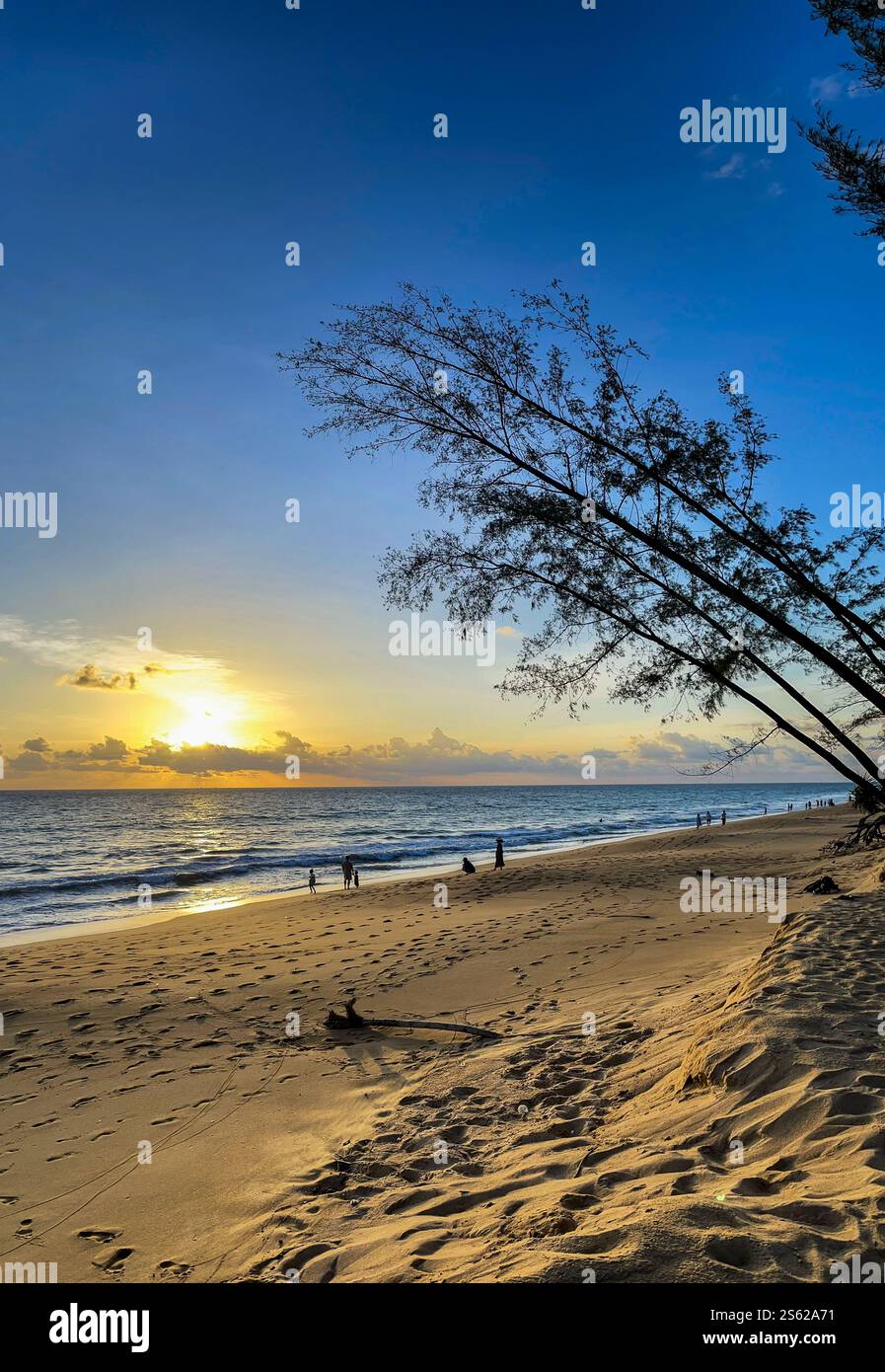 Beach sunset in Phuket, Thailand - Smartphone Captured Stock Image