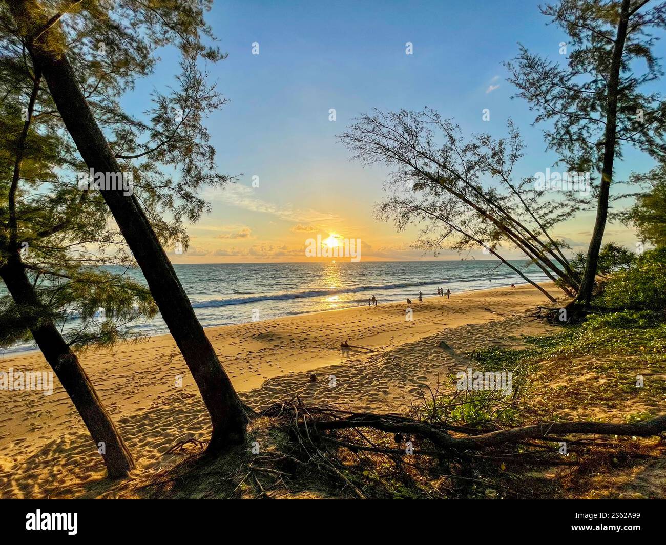 Beach sunset in Phuket, Thailand - Smartphone Captured Stock Image