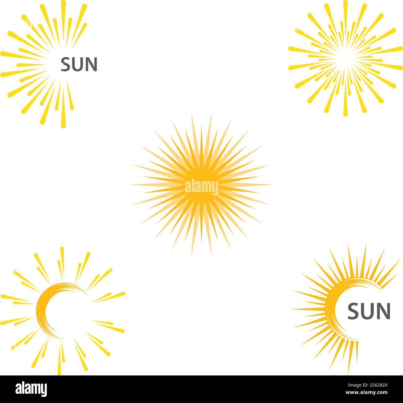 sun ilustration logo vector icon template Stock Vector