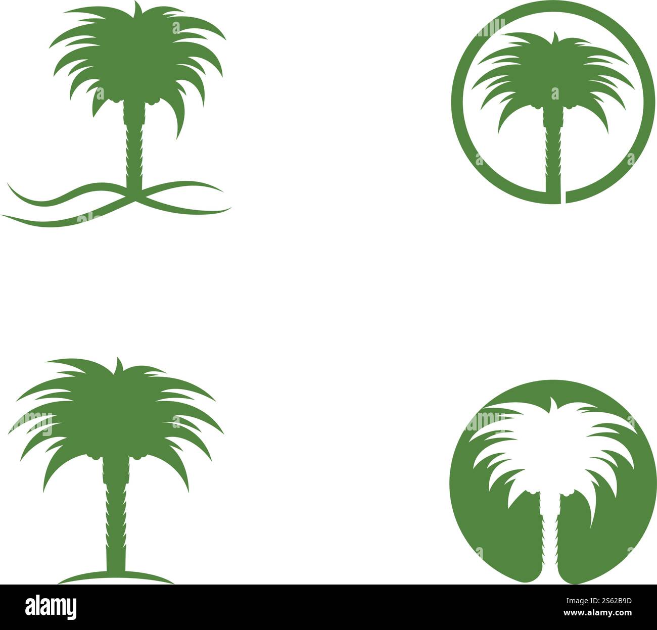 Date palm logo vector illustration Stock Vector