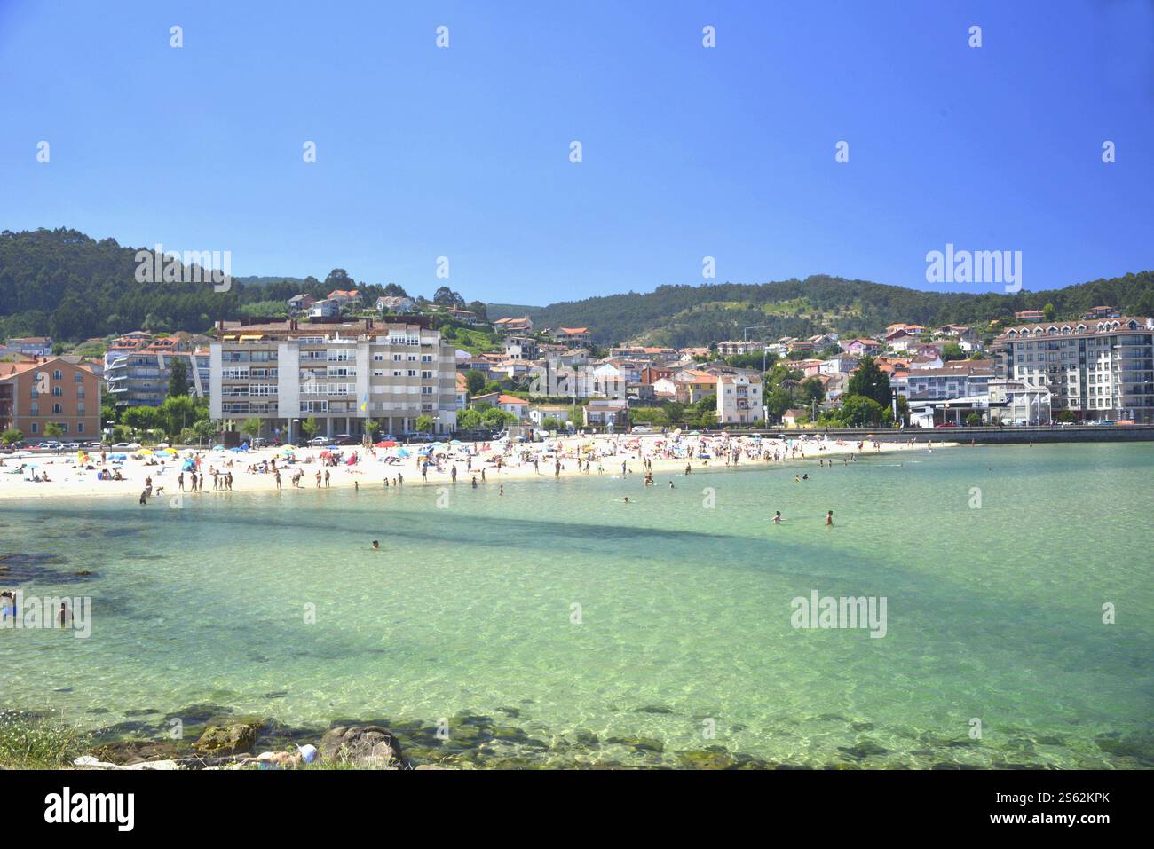 Praia de Santa Marta in baiona on the santiago de compostela way Stock ...