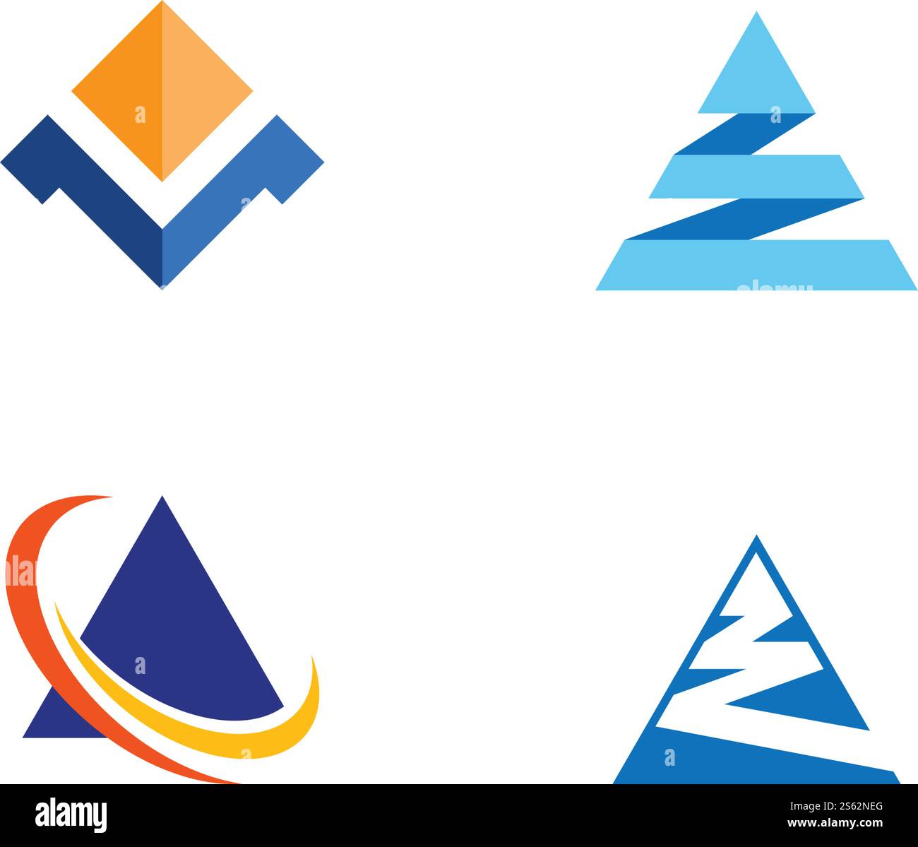 Pyramid Logo Template vector ilustration Stock Vector