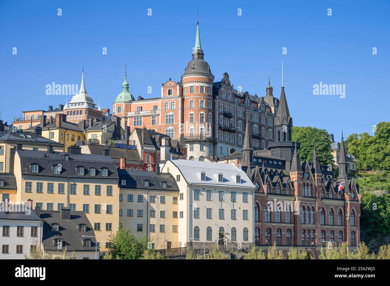 Wohnhäuser im Viertel Mariaberget, Södermalm, Stockholm, Schweden