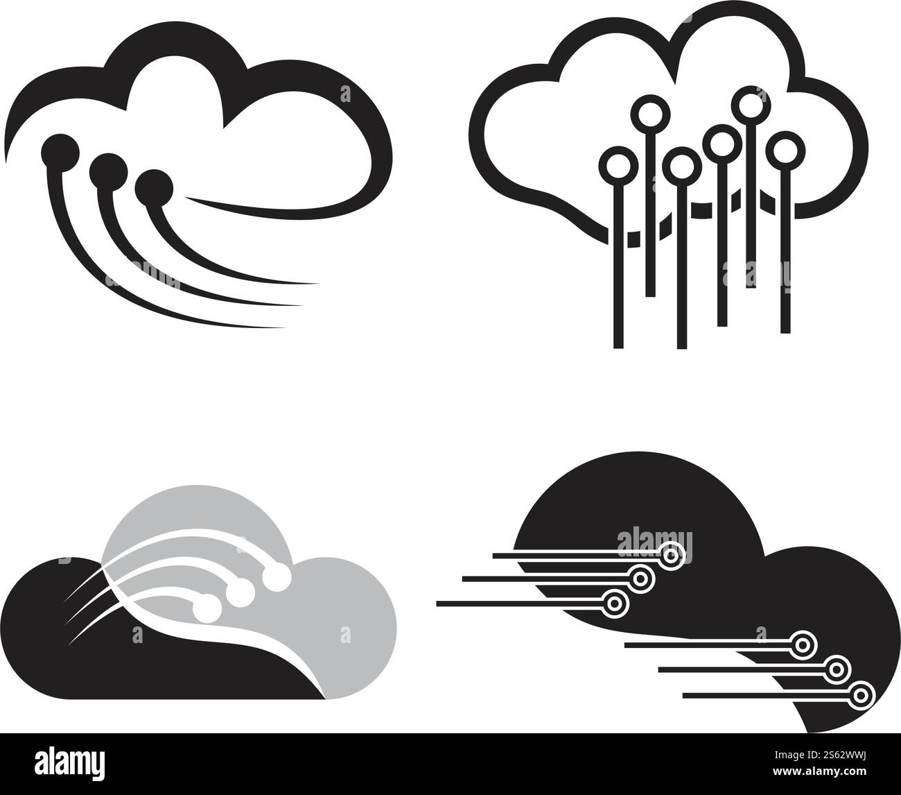cloud logo vector icon template Stock Vector