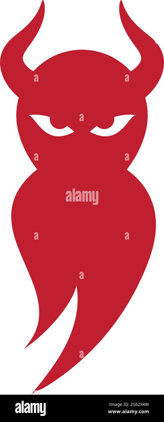 Devil character logo ilustration vector template Stock Vector