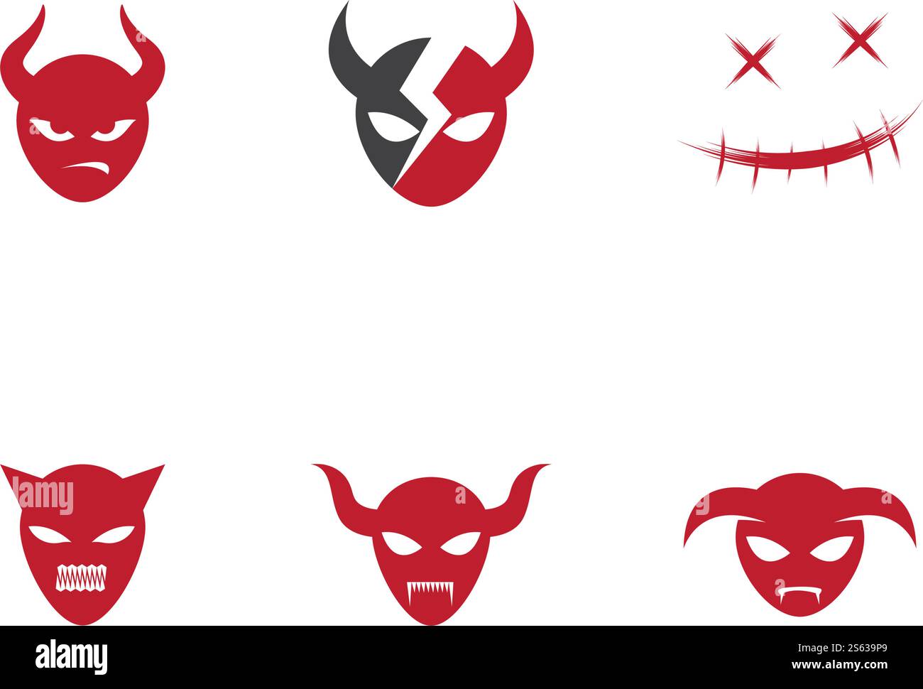 Devil character logo ilustration vector template Stock Vector