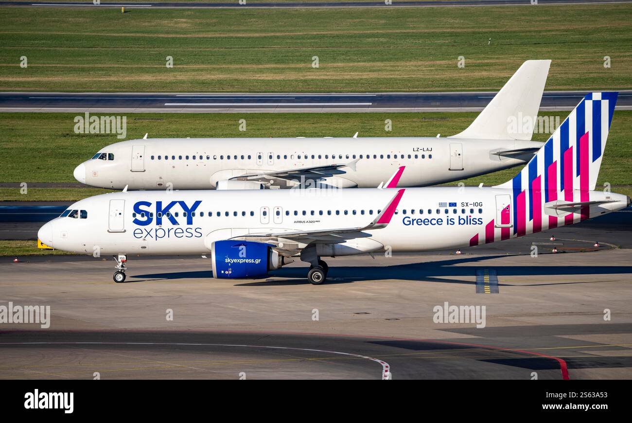 Sky Express Airbus A320 and European Air Carter Airbus A320, operating ...