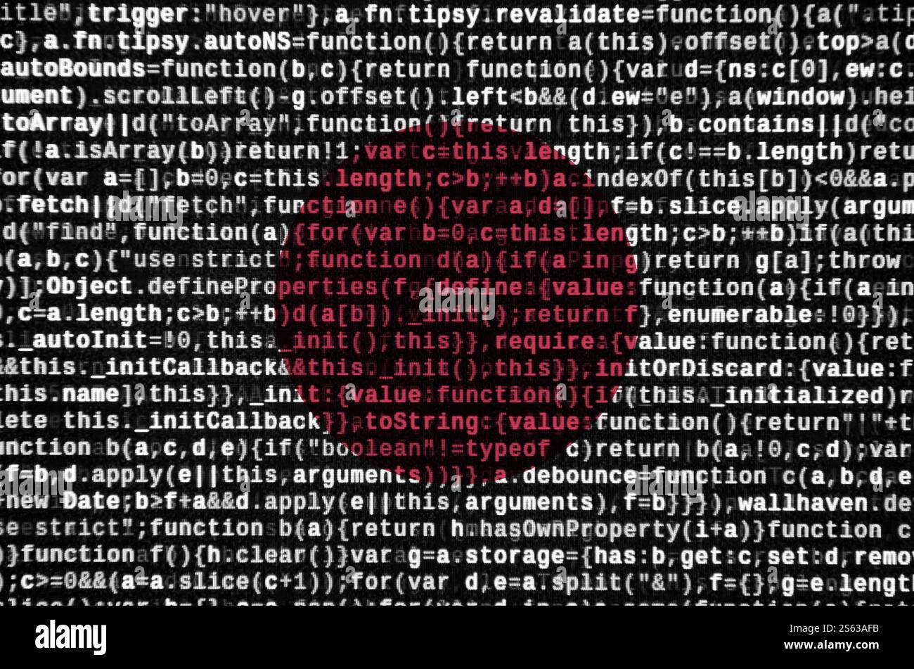 Japan flag is depicted on the screen with the program code. The concept of modern technology and site development. Japan flag is depicted on the Stock Photo