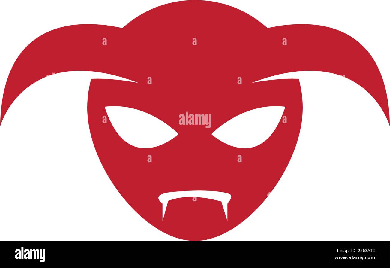 Devil character logo ilustration vector template Stock Vector