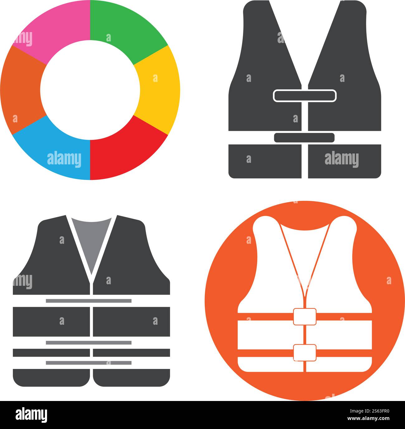 Life vest icon logo hi-res stock photography and images - Alamy