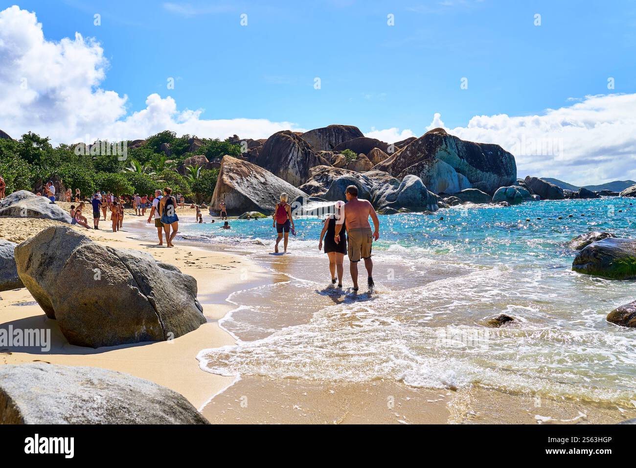 The Baths, Virgin Gorda, Caribbean - December 31, 2024: The Baths beach ...