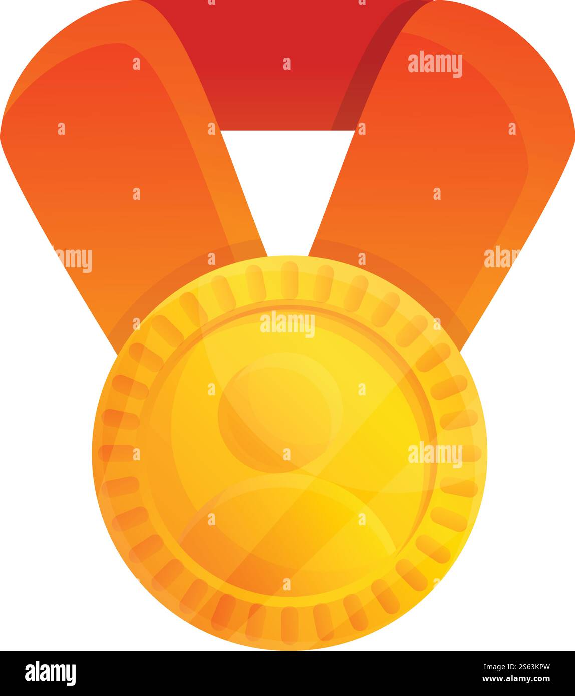 Reward gold medal icon. Cartoon of reward gold medal vector icon for ...