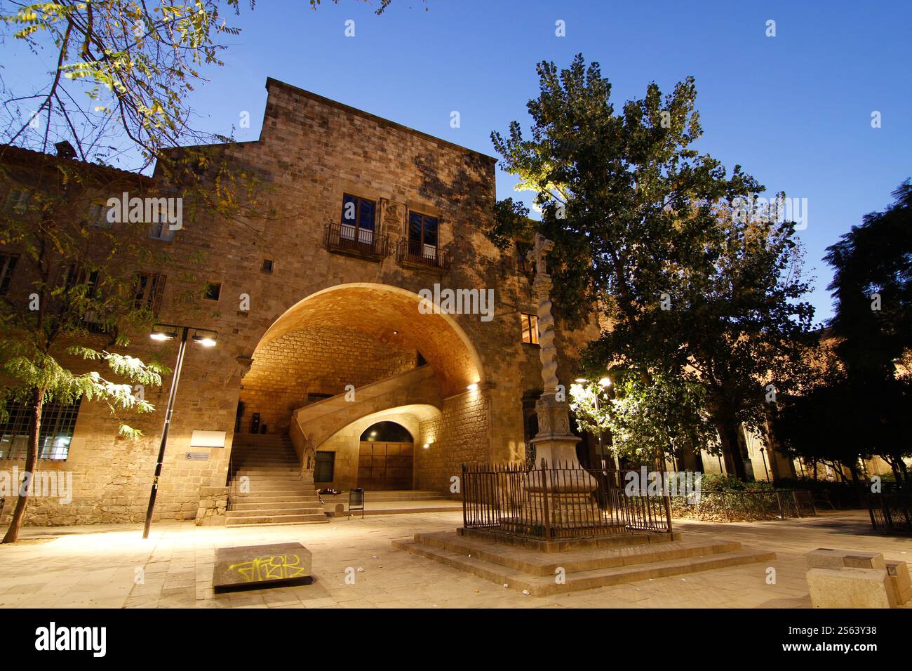 Santa Creu Hospital. Catalonia National Library. XIIIth to XVth centuries. Barcelona. Spain. Stock Photo