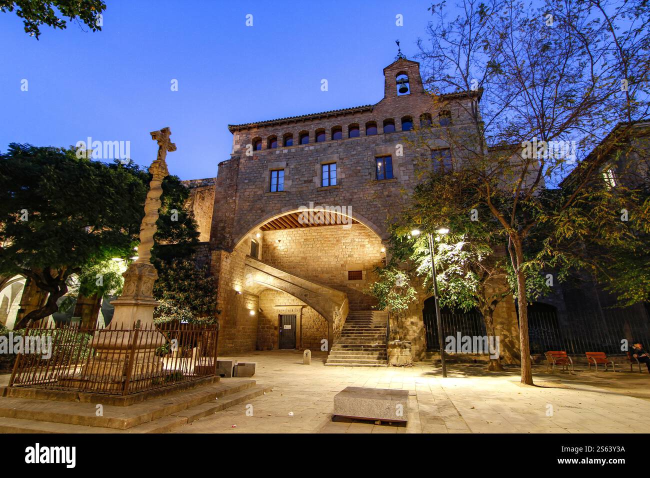 Santa Creu Hospital. Catalonia National Library. XIIIth to XVth centuries. Barcelona. Spain. Stock Photo