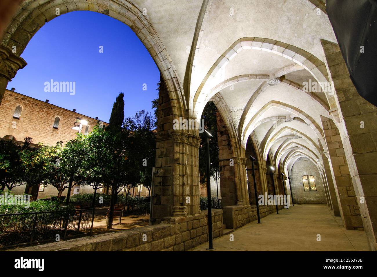 Santa Creu Hospital. Catalonia National Library. XIIIth to XVth centuries. Barcelona. Spain. Stock Photo