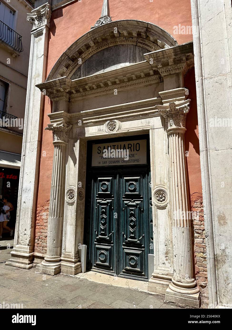 Venice Santuario Door - Smartphone Captured Stock Image