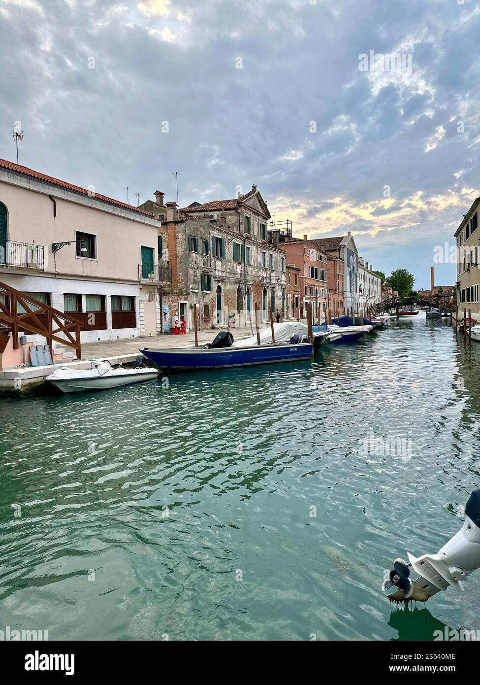 Venice Moored Boats - Smartphone Captured Stock Image