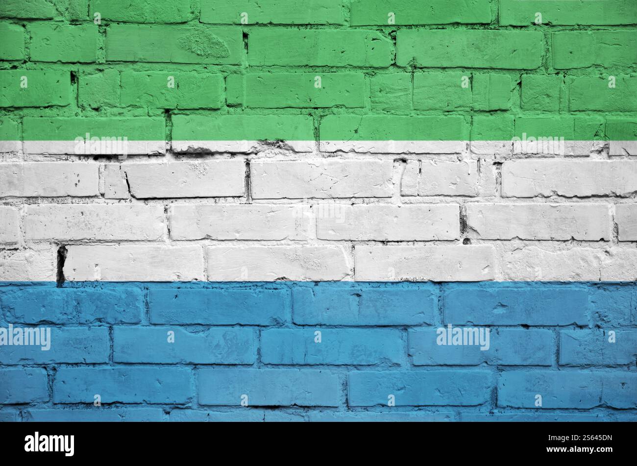 Sierra Leone flag is painted onto an old brick wall Stock Photo - Alamy
