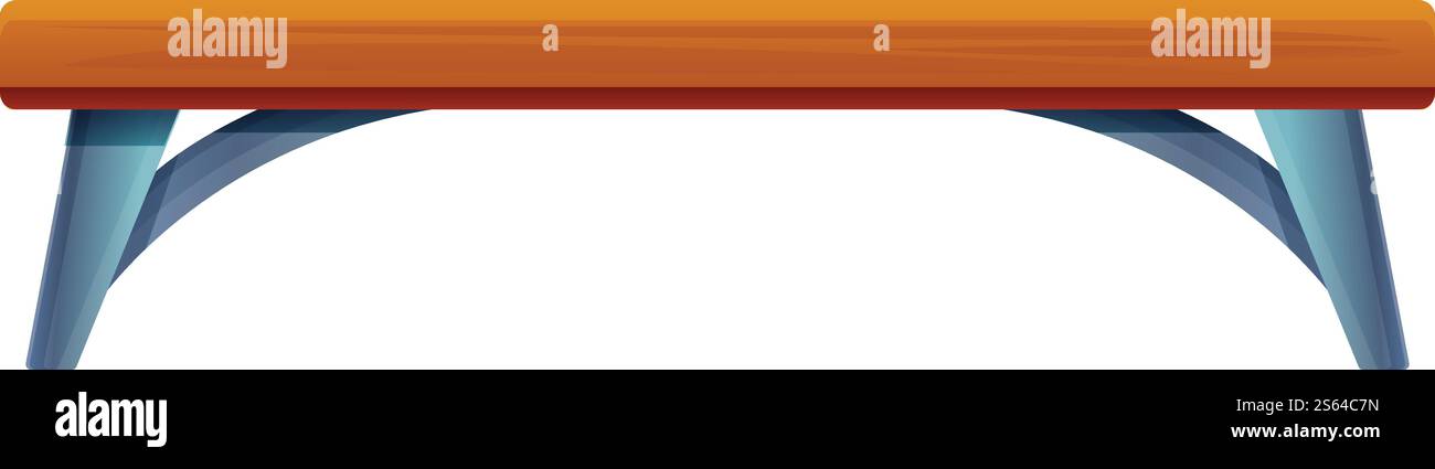 Outdoor bench icon. Cartoon of outdoor bench vector icon for web design ...