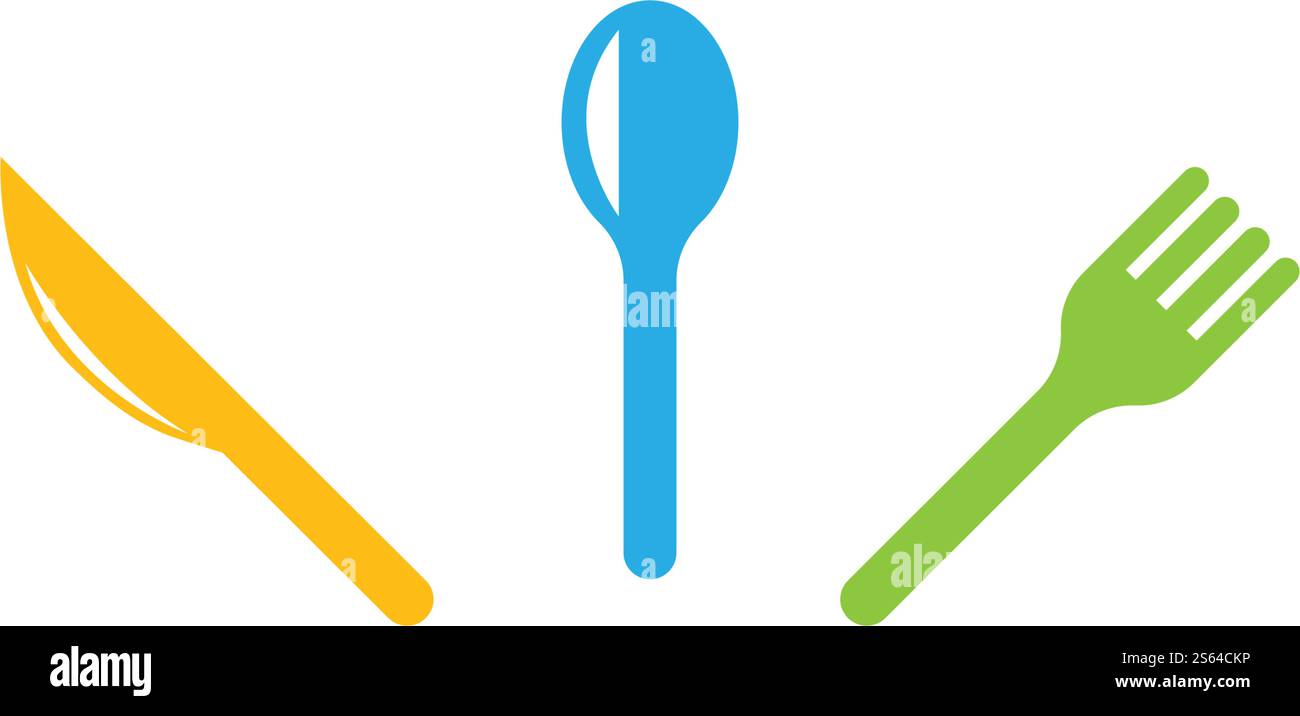 fork and spoon restaurant logo vector template Stock Vector Image & Art ...