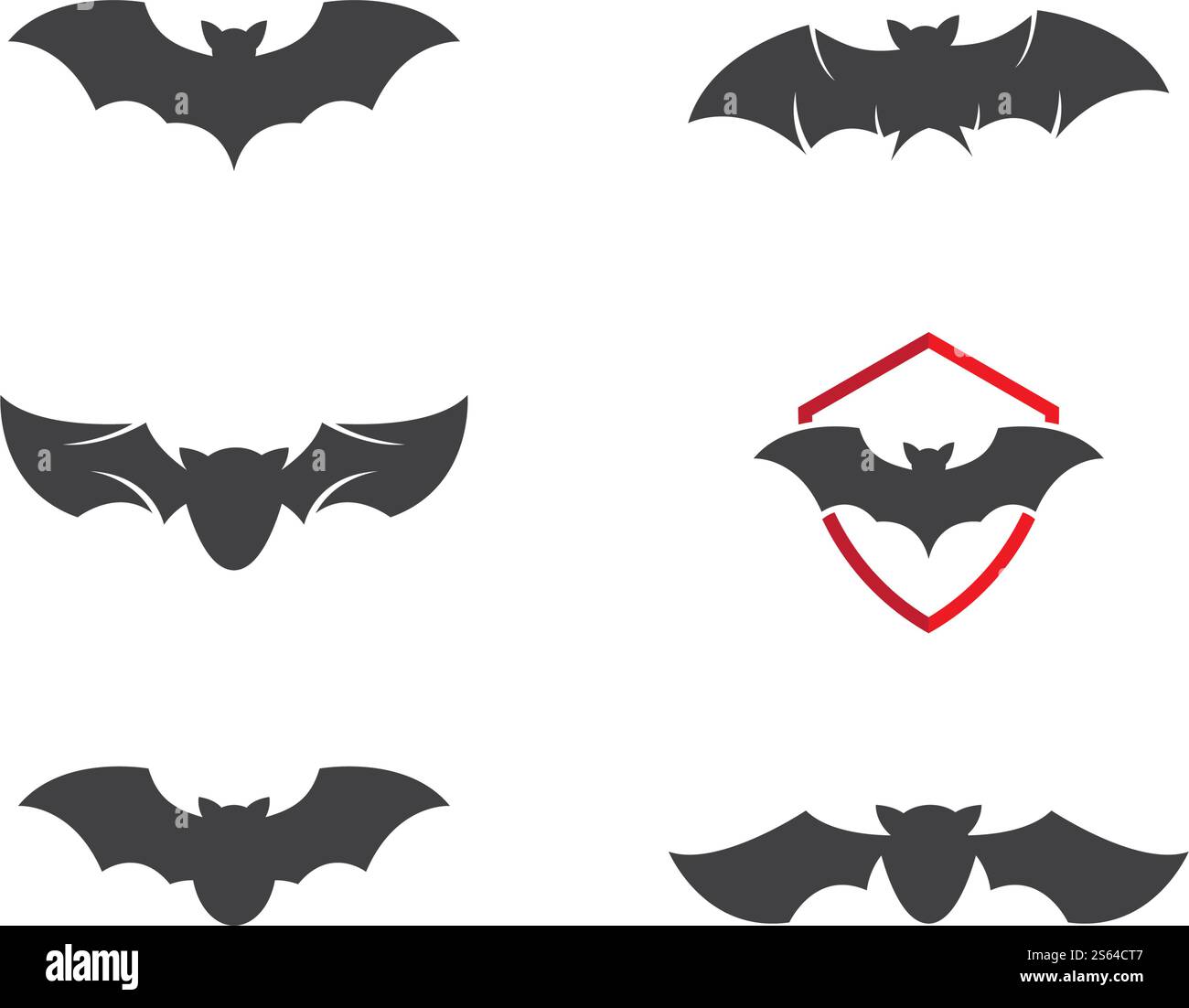 Bat ilustration logo vector template Stock Vector