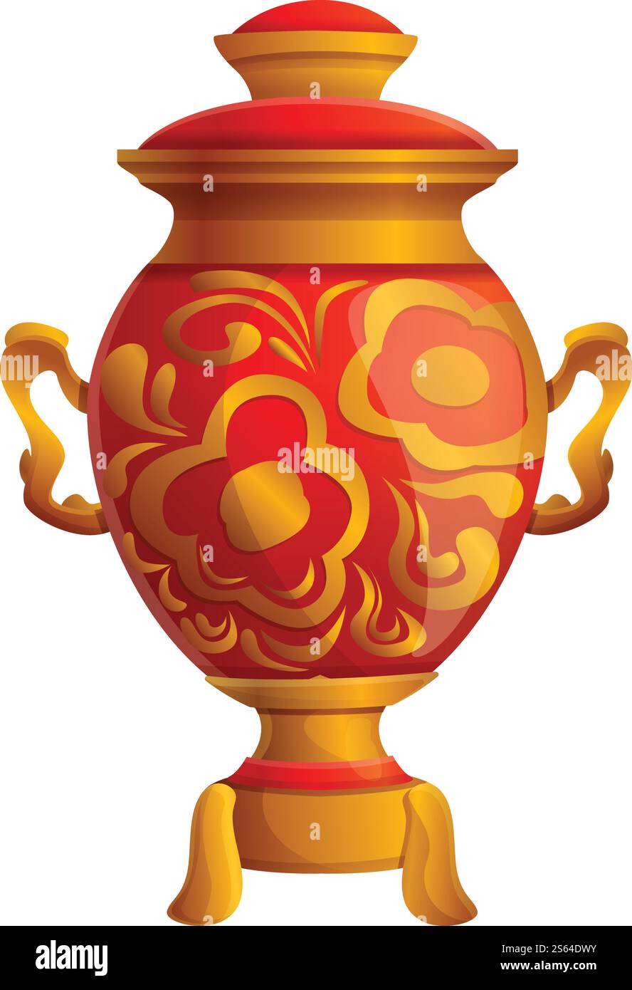 Samovar russia plant Stock Vector Images - Alamy