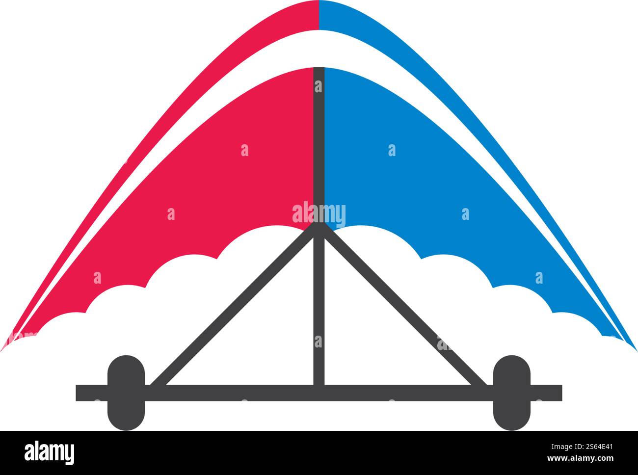 Hang gliding logo icon vector illustration design Stock Vector
