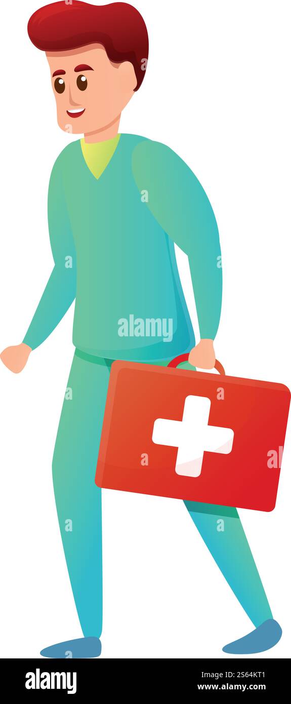 Nurse first aid kit icon. Cartoon of nurse first aid kit vector icon ...