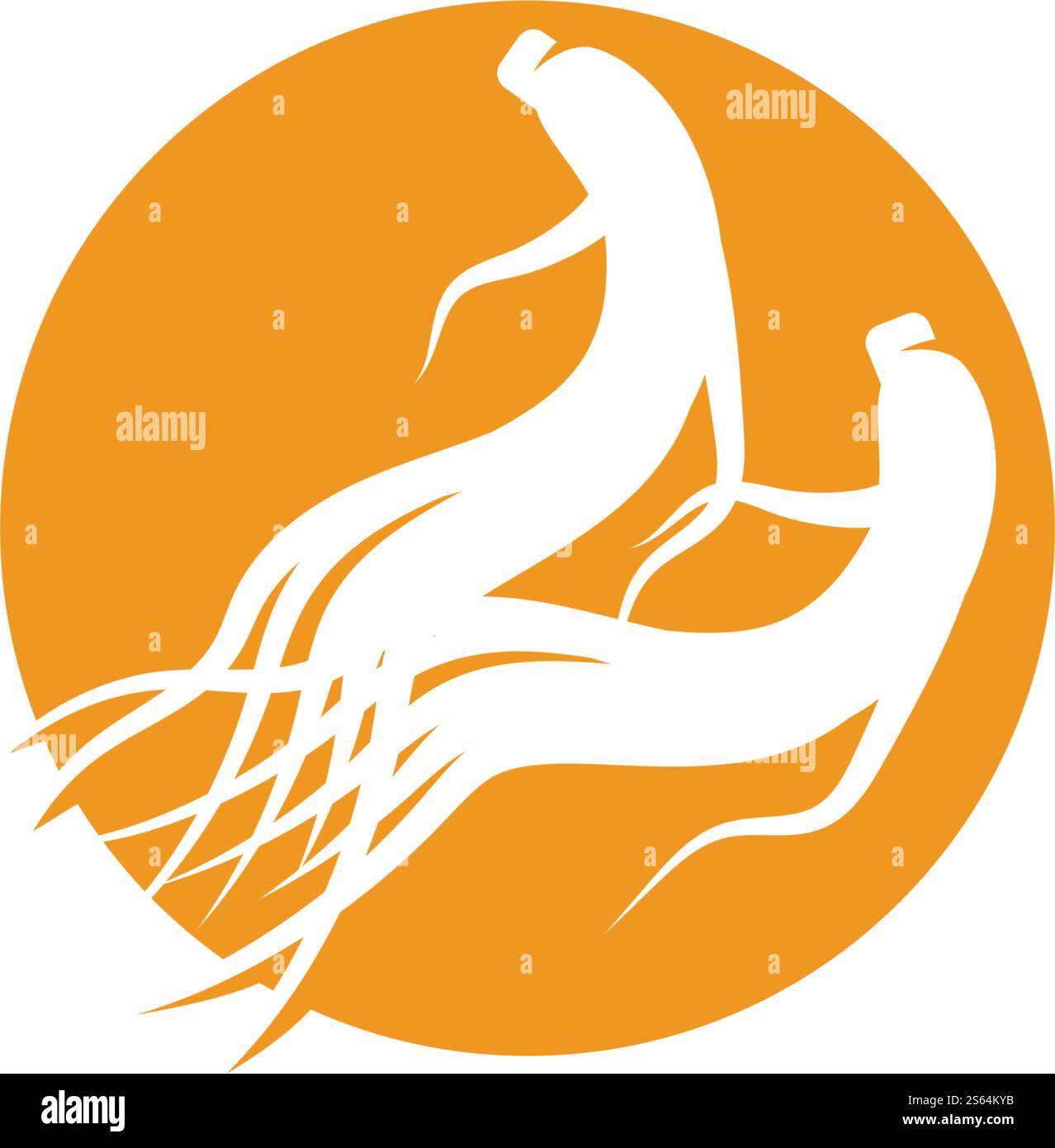 Ginseng Wave Logo Template vector symbol nature Stock Vector