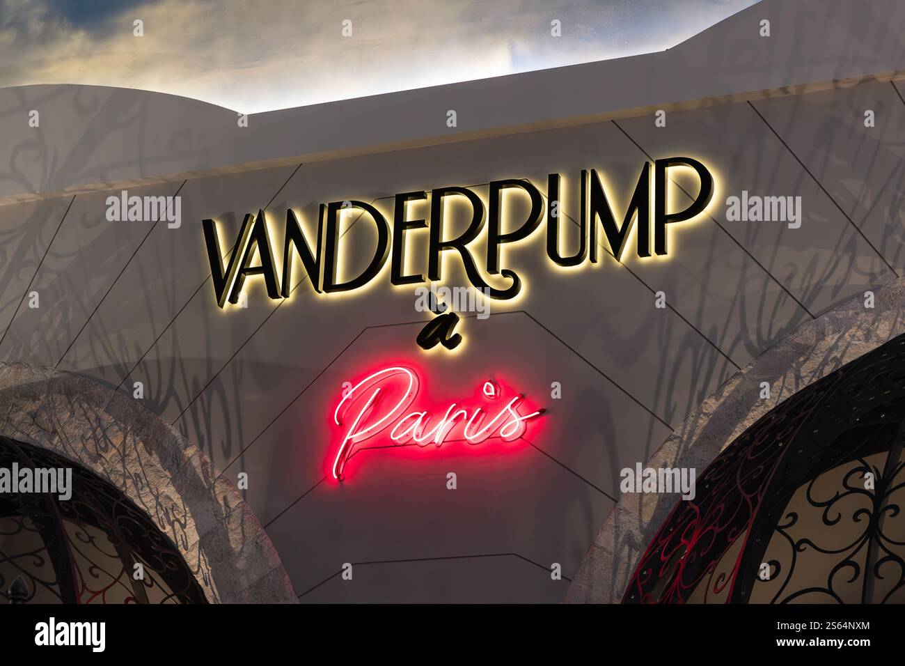 Vanderpump a Paris, located in Paris Paris Hotel in Las Vegas, is a French Mediterranean restaurant owned by reality star Lisa Vanderpump. Stock Photo
