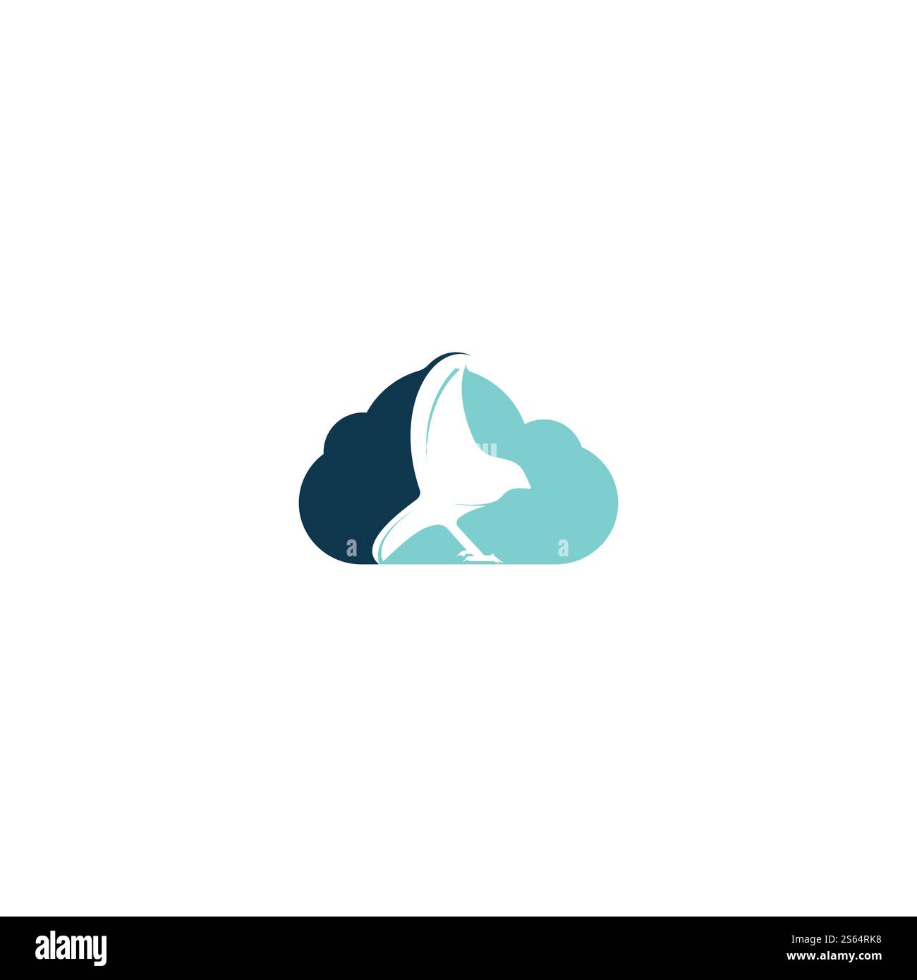 Cloud Bird Freedom Logo Template. Stock Vector